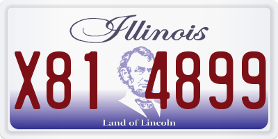 IL license plate X814899