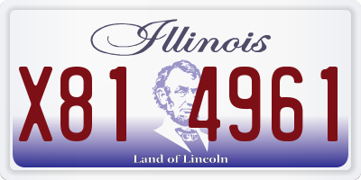 IL license plate X814961
