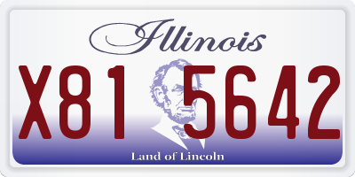 IL license plate X815642