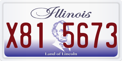 IL license plate X815673