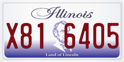 IL license plate X816405