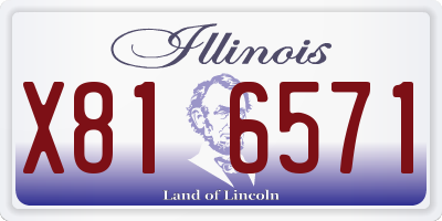 IL license plate X816571