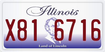 IL license plate X816716
