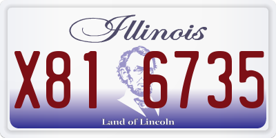 IL license plate X816735
