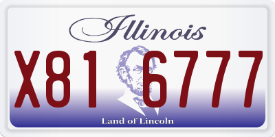 IL license plate X816777