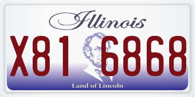 IL license plate X816868
