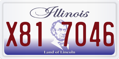 IL license plate X817046