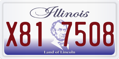 IL license plate X817508