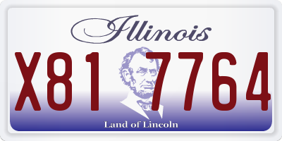 IL license plate X817764