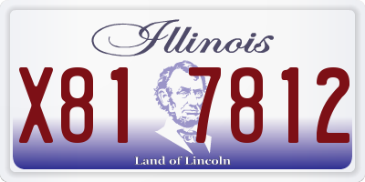 IL license plate X817812