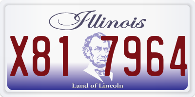 IL license plate X817964