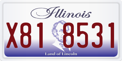 IL license plate X818531