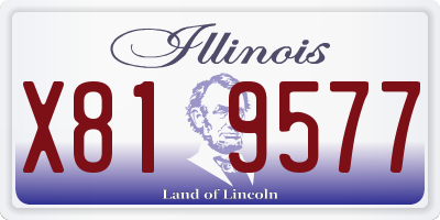 IL license plate X819577
