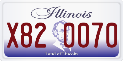 IL license plate X820070