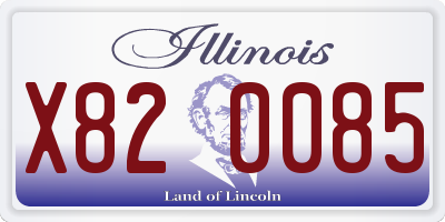 IL license plate X820085