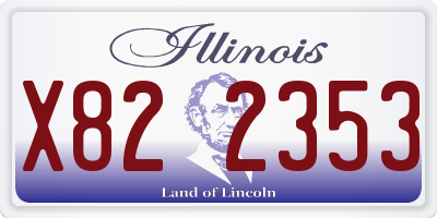 IL license plate X822353