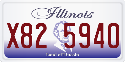 IL license plate X825940
