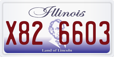IL license plate X826603
