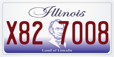 IL license plate X827008