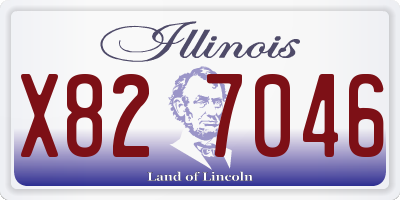 IL license plate X827046