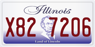 IL license plate X827206
