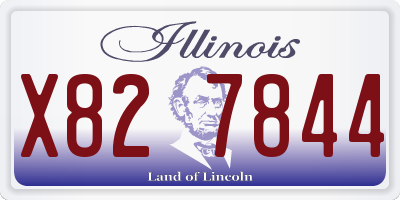 IL license plate X827844