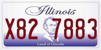 IL license plate X827883