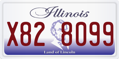 IL license plate X828099