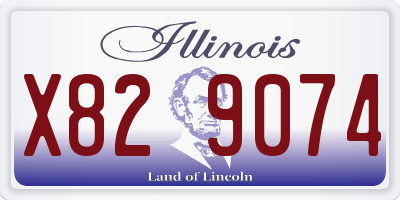 IL license plate X829074