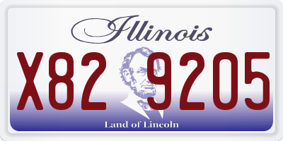 IL license plate X829205