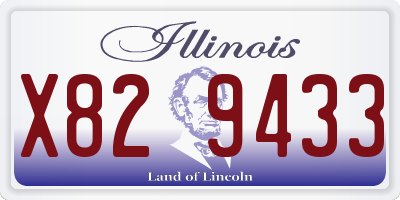 IL license plate X829433