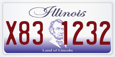 IL license plate X831232