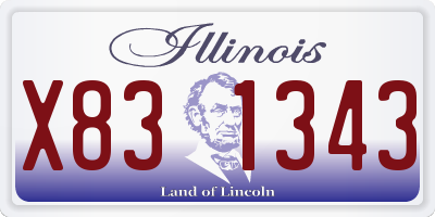 IL license plate X831343