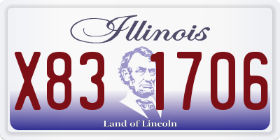 IL license plate X831706