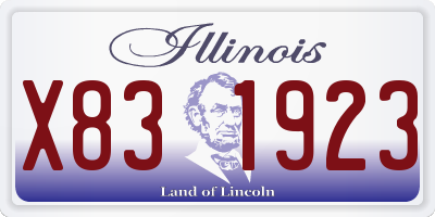 IL license plate X831923