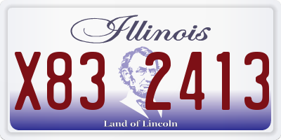 IL license plate X832413