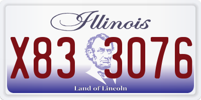 IL license plate X833076