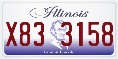 IL license plate X833158