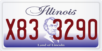 IL license plate X833290