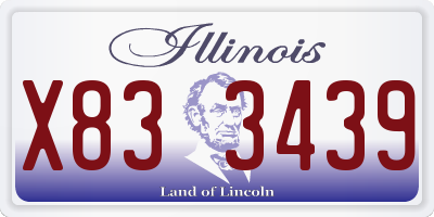 IL license plate X833439