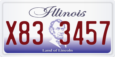 IL license plate X833457