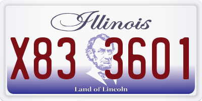 IL license plate X833601