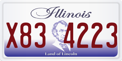 IL license plate X834223
