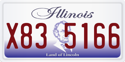 IL license plate X835166