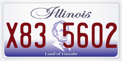 IL license plate X835602