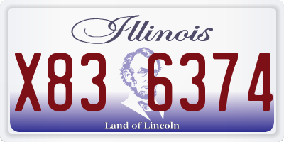 IL license plate X836374