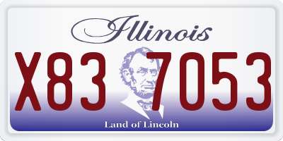 IL license plate X837053