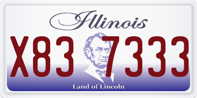IL license plate X837333