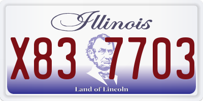 IL license plate X837703