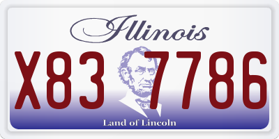 IL license plate X837786